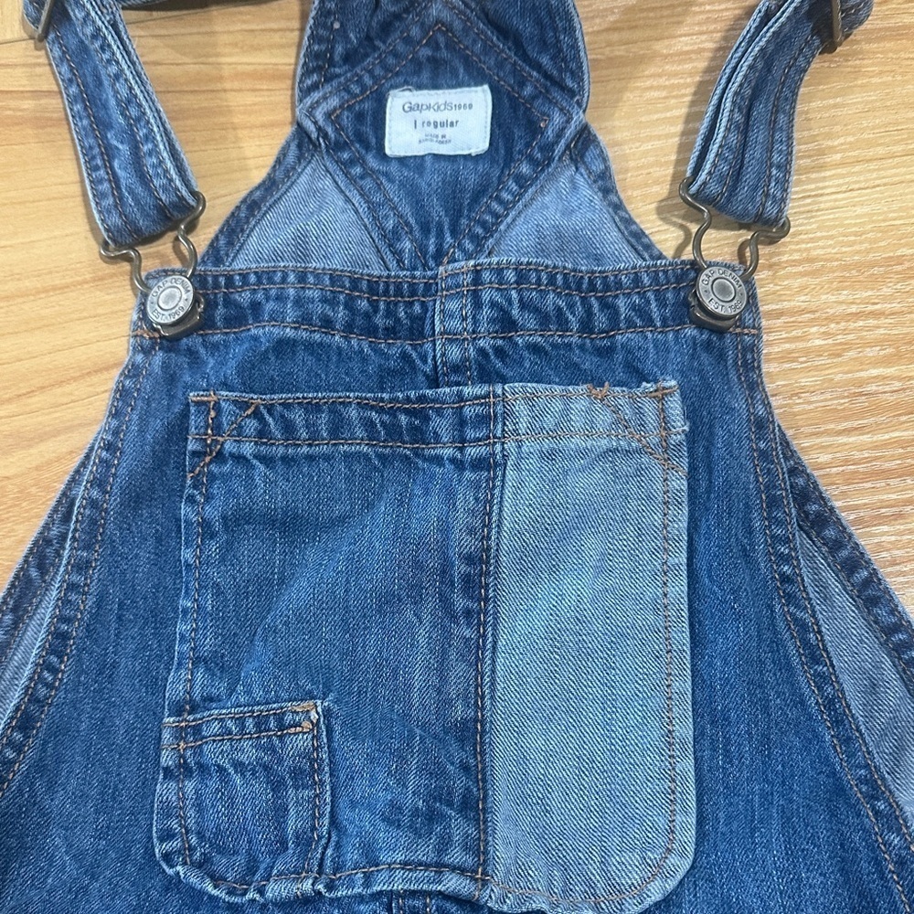 Distressed Blue Denim Overalls - Picture 6 of 6